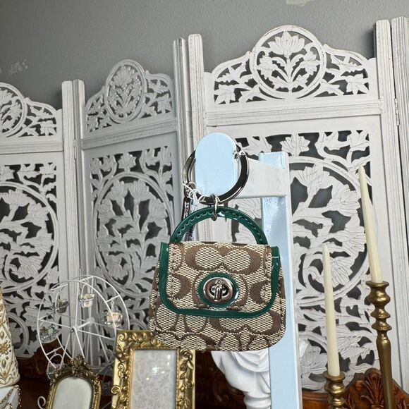 Coach Bag Key Chain In Signature Canvas - Picture 1 of 6